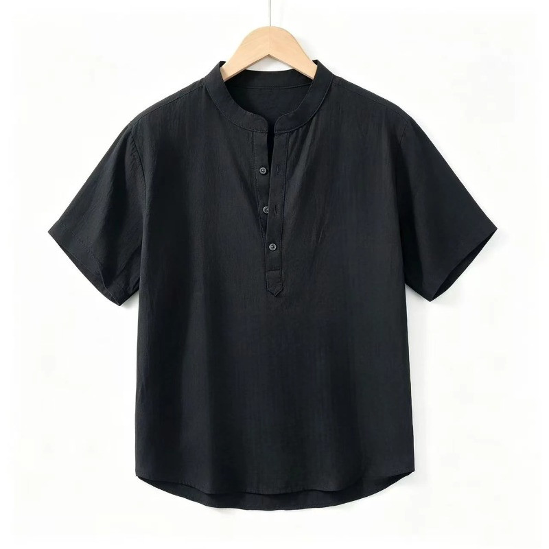 قمصان رجالية صيفية بأكمام قصير - مراجعة Linen Shirt Breathable وسعره