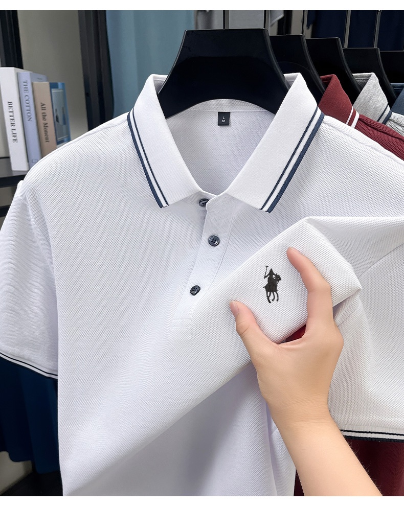 قميص بولو صيفي بياقة مخططة، مص - مراجعة Polo Shirt Pique وسعره