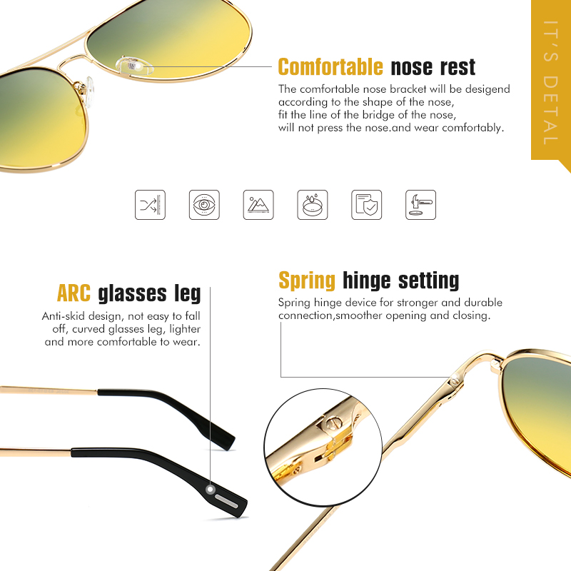 النظارات الشمسية اللونية الرجا - مراجعة Sunglasses Aviator Polarized وسعره