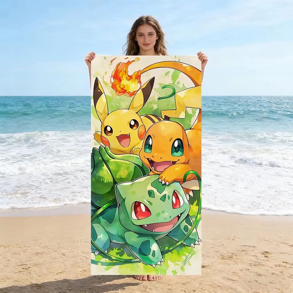 منشفة شاطئ من P-Pokemon Starte - مراجعة Beach Towel Large وسعره